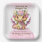 Assiettes En Carton Dragon fille de deux ans (Recto)