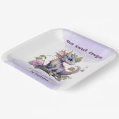 Assiettes En Carton Dragon fille de trois ans (Angulaire)