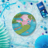 Assiettes En Carton Dragon magique rose (Fête)