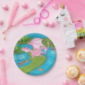 Assiettes En Carton Dragon magique rose (Fête)