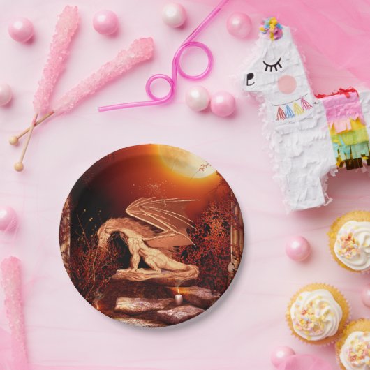 Assiettes En Carton Dragon merveilleux (Fête)