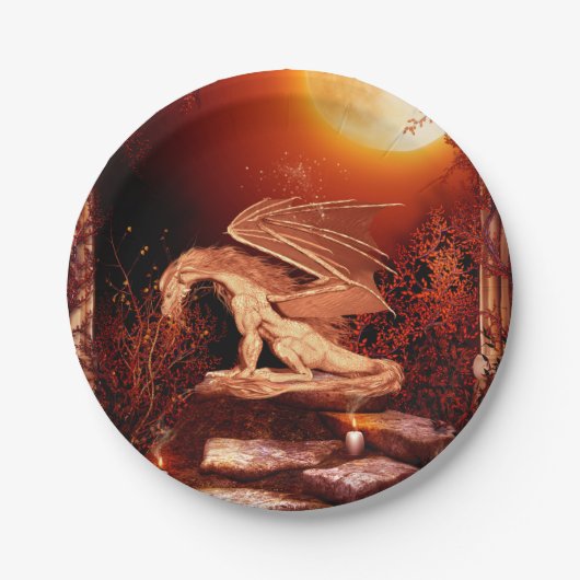 Assiettes En Carton Dragon merveilleux (Devant)