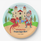 Assiettes En Carton Dragon Slayer Knight Boy fête d'anniversaire (Devant)