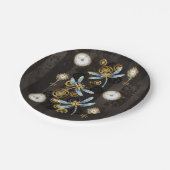Assiettes En Carton Dragonflies de Steampunk sur arrière - plan rayé b (Angle)