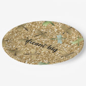 Assiettes En Carton Dragonflies Mint Gold Glam Parties scintillant Dre (Angle)
