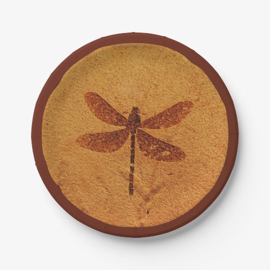 Assiettes En Carton Dragonfly fossile (Devant)