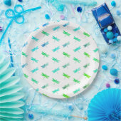 Assiettes En Carton Dragonfly Green et Blue (Fête)