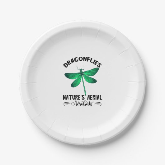 Assiettes En Carton Dragonfly Nature Insect Nature's Aerial Acrobat Dr (Devant)