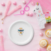 Assiettes En Carton Dragonfly Painting Art Animal Abstract Graphic Dra (Fête)