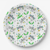 Assiettes En Carton Dragonlies et Dandelions (Devant)
