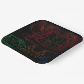 Assiettes En Carton Dragons avec dés (Angulaire)