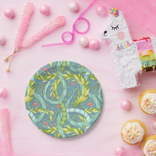 Assiettes En Carton Dragons en bois (Fête)