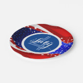 Assiettes En Carton Drapeau Abstrait américain 2 4 juillet Modèle (Angle)