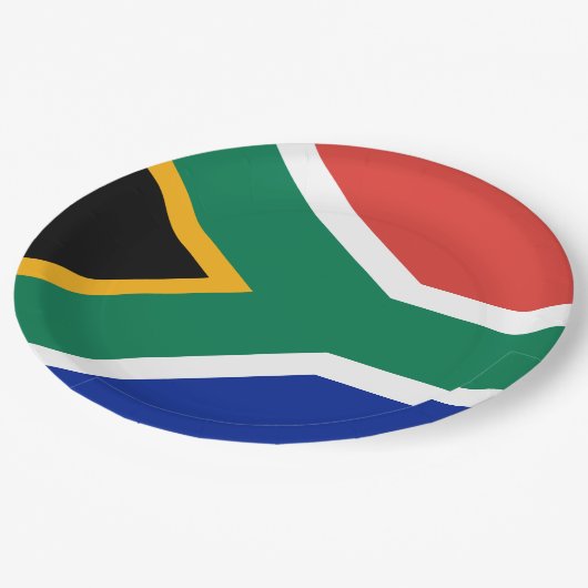 Assiettes En Carton Drapeau Afrique du Sud (Angle)