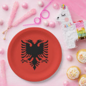 Assiettes En Carton Drapeau albanais (Fête)