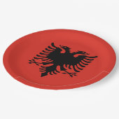 Assiettes En Carton Drapeau albanais (Angle)