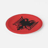 Assiettes En Carton Drapeau albanais (Angle)