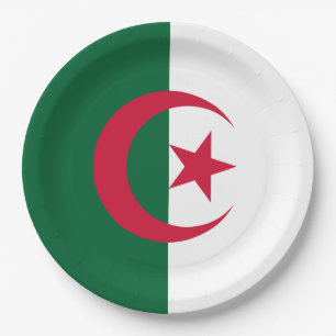 Assiettes En Carton Drapeau Algérie