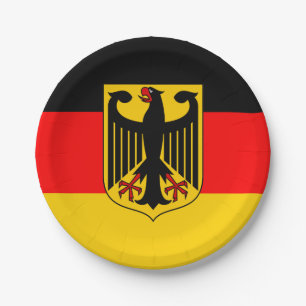 Assiettes En Carton Drapeau allemand