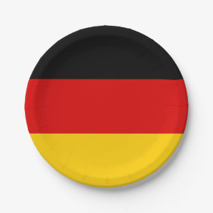 Assiettes En Carton Drapeau allemand