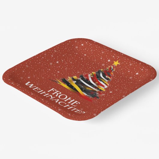 ASSIETTES EN CARTON DRAPEAU ALLEMAND INSPIRÉ (Angulaire)