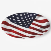 Assiettes En Carton Drapeau américain (Angle)