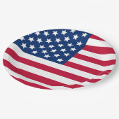Assiettes En Carton Drapeau américain (Angle)