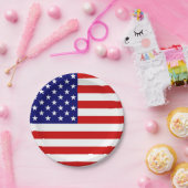 Assiettes En Carton Drapeau américain % (Fête)