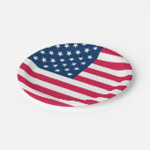 Assiettes En Carton Drapeau américain (Angle)