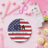 Assiettes En Carton Drapeau américain (Fête)