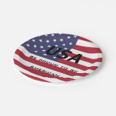 Assiettes En Carton Drapeau américain (Angle)