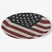 Assiettes En Carton Drapeau américain 4 juillet (Angle)