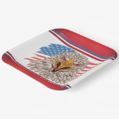 Assiettes En Carton Drapeau américain avec plaque de papier aigle (Angulaire)