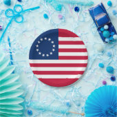 Assiettes En Carton Drapeau américain Betsy Ross (Fête)