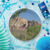 Assiettes En Carton Drapeau américain dans le Parc national de Sion II (Fête)