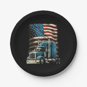 Assiettes En Carton Drapeau américain de camionnette pour voiture patr