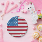 Assiettes En Carton Drapeau américain le 4 juillet (Fête)