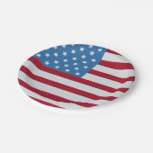 Assiettes En Carton Drapeau américain le 4 juillet (Angle)