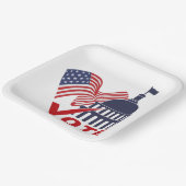 Assiettes En Carton Drapeau américain, Mark de contrôle du crédit de c (Angulaire)