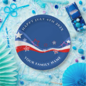 Assiettes En Carton Drapeau américain moderne 4 juillet (Fête)