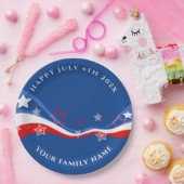 Assiettes En Carton Drapeau américain moderne 4 juillet (Fête)