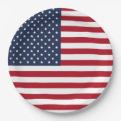 Assiettes En Carton Drapeau américain patriotique (Devant)