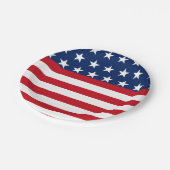 Assiettes En Carton Drapeau américain patriotique étoile et rayures US (Angle)