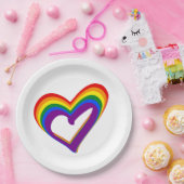 Assiettes En Carton Drapeau arc-en-ciel de l'amour de la fierté gay LG (Fête)