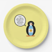 Assiettes En Carton Drapeau argentin Parlant du parti Mme Penguin (Devant)
