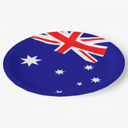 Assiettes En Carton Drapeau Australie (Angle)