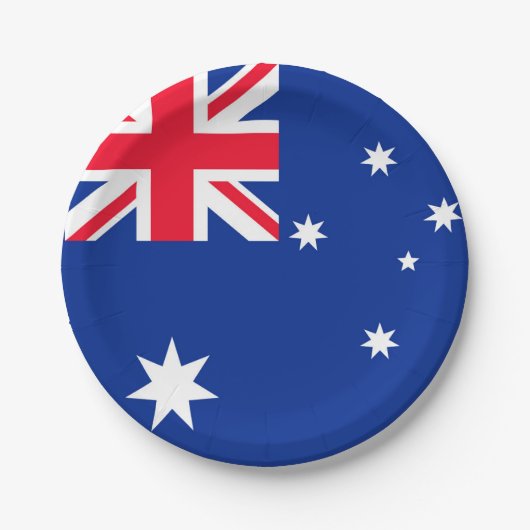 Assiettes En Carton Drapeau Australie (Devant)
