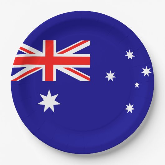 Assiettes En Carton Drapeau Australie (Devant)