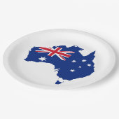 Assiettes En Carton Drapeau australien (Angle)