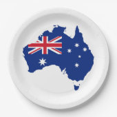 Assiettes En Carton Drapeau australien (Devant)
